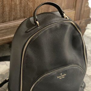 Kate Spade Black Leather Backpack - gently used, great condition